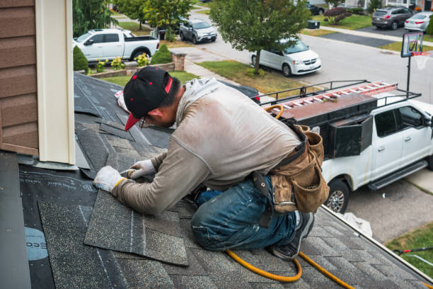 Professional Roof Installation technician working in Hanscom AFB, MA